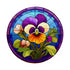 Pansy Circular Glass Suncatcher Worktop Saver